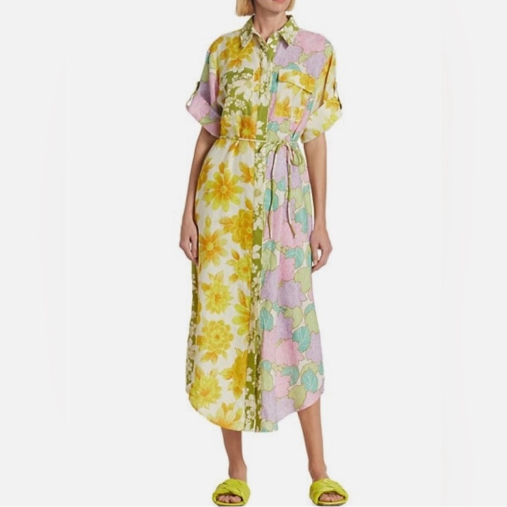 Alemais Elora Patchwork Shirt Dress – Size US 0